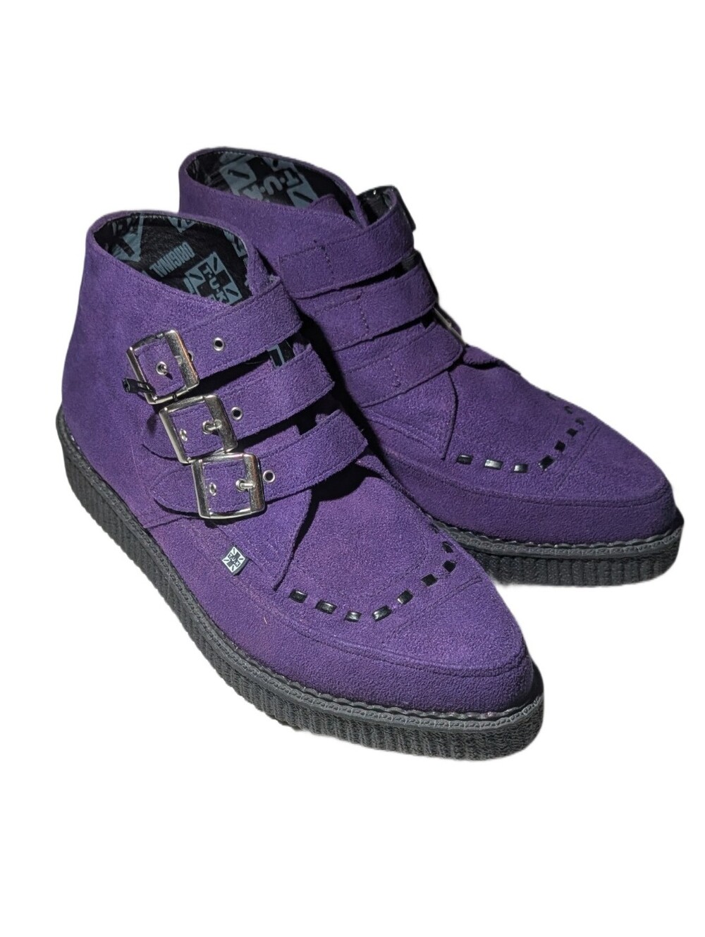 T.U.K TUK Vegan Suede Creeper Boots - Picture 2 of 10
